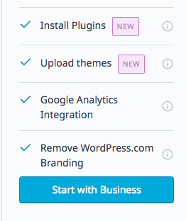 WordPress.com business install plugins and themes new